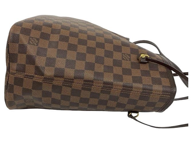 Borsa tote Louis Vuitton Neverfull Damier Marrone - vista 7
