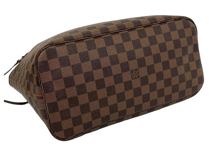 Borsa tote Louis Vuitton Neverfull Damier Marrone - vista 8