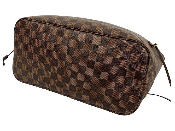 Borsa tote Louis Vuitton Neverfull Damier Marrone - vista 9