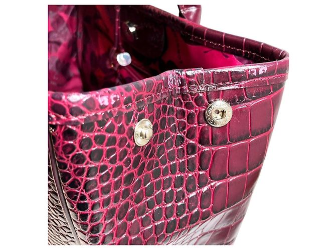 Borsa a mano Longchamp Roseau in pelle goffrata - vista 6