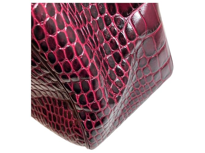 Borsa a mano Longchamp Roseau in pelle goffrata - vista 7