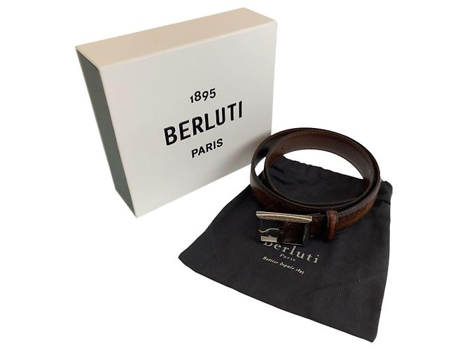 Berluti Calligraphy Ledergürtel Braun - Ansicht 10