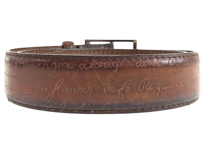 Berluti Calligraphy Ledergürtel Braun - Ansicht 2