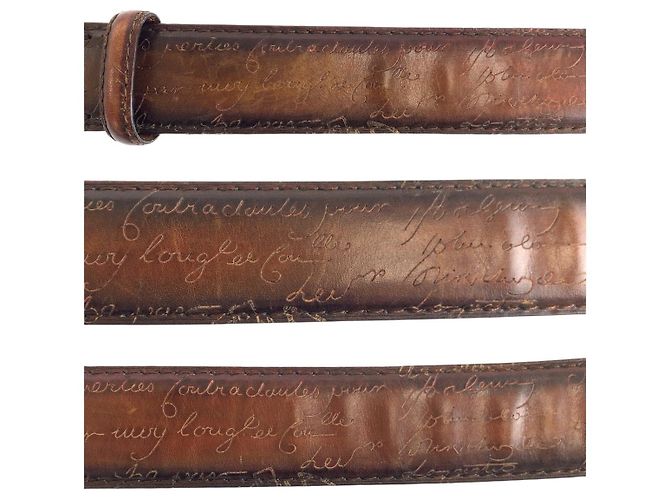 Berluti Calligraphy Ledergürtel Braun - Ansicht 7