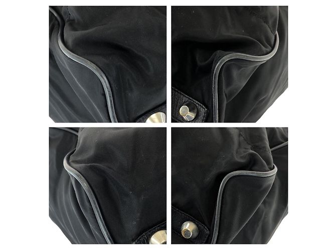 Borsa Boston Tessuto Saffiano Prada Nero - vista 3