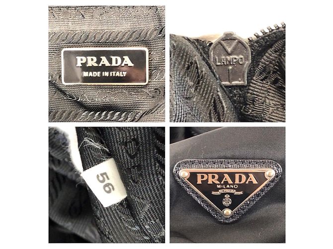 Borsa Boston Tessuto Saffiano Prada Nero - vista 4