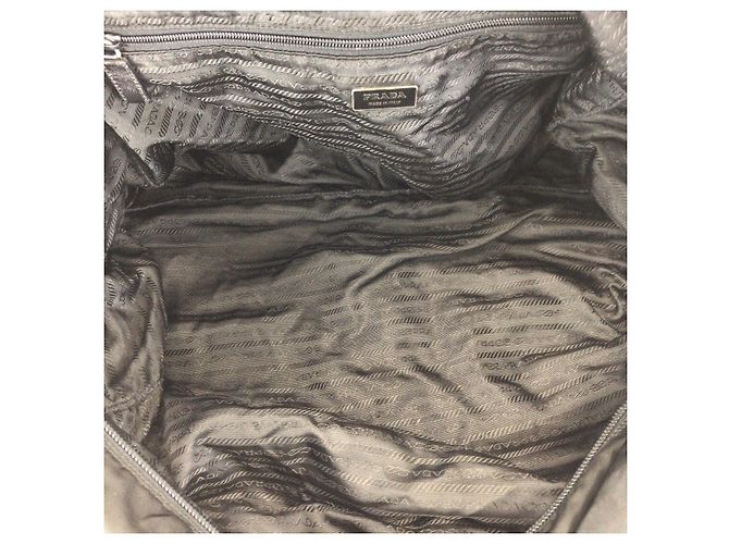 Borsa Boston Tessuto Saffiano Prada Nero - vista 9