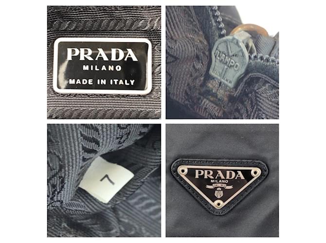 Bolsa Tote de Nylon Tessuto Prada Preto - vista 4