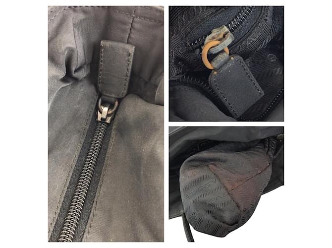 Bolsa Tote de Nylon Tessuto Prada Preto - vista 6