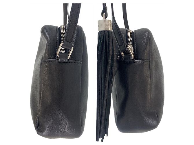 Yves Saint Laurent Bolsa de ombro em couro Saint Laurent Paris Preto - vista 5