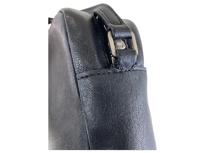 Yves Saint Laurent Bolsa de ombro em couro Saint Laurent Paris Preto - vista 7