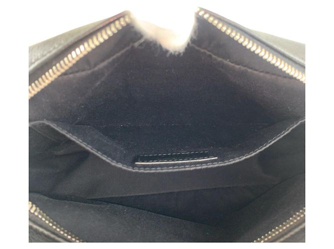 Yves Saint Laurent Bolsa de ombro em couro Saint Laurent Paris Preto - vista 9