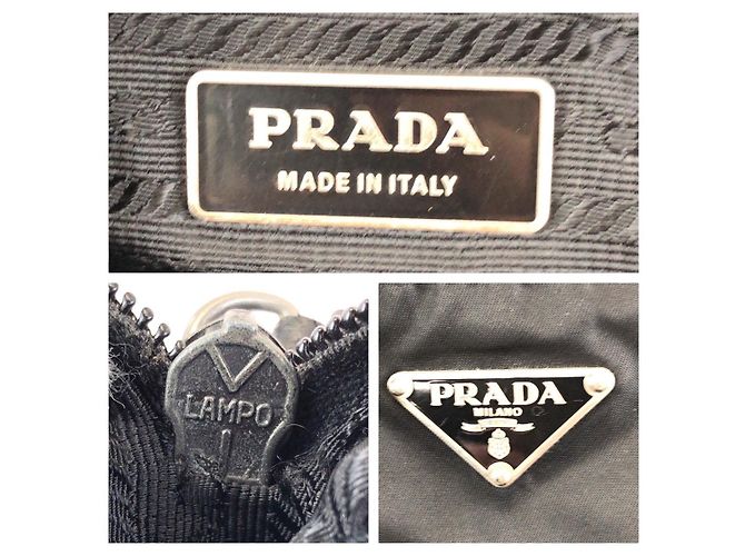 Bolsa de ombro em nylon Tessuto Prada Preto - vista 4