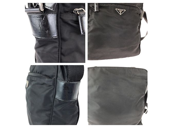 Bolsa de ombro em nylon Tessuto Prada Preto - vista 5