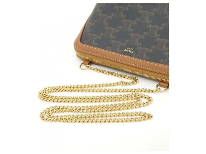 16 Céline Celine Chain Clutch Schultertasche Braun - Ansicht 8