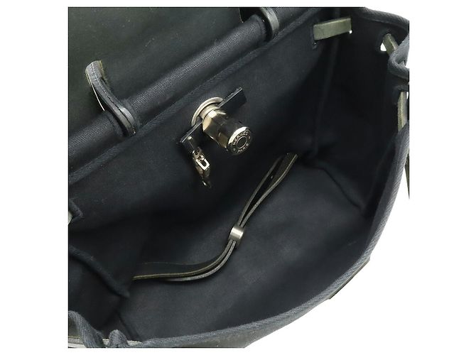 Hermès Borsa a 2 modi Hermes HerbagPM Toile Officier Leather Nero - vista 8