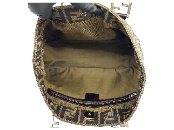 Fendi Zucca Canvas Leder Handtasche Braun - Ansicht 10