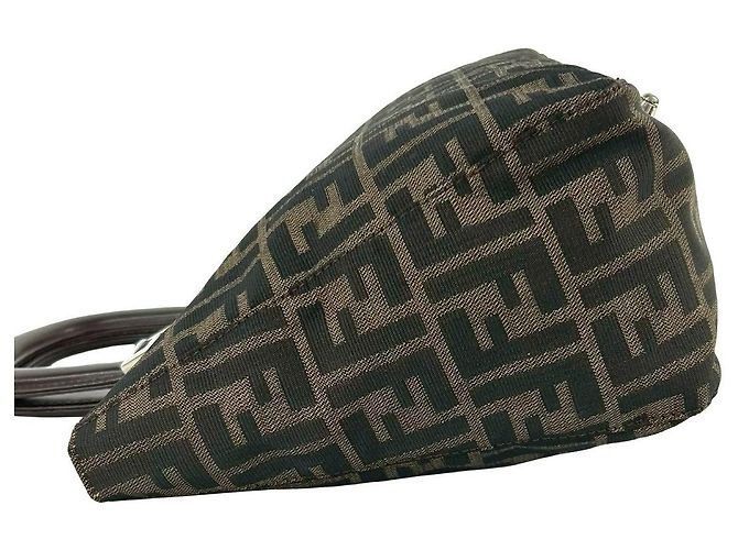 Fendi Zucca Canvas Leder Handtasche Braun - Ansicht 6