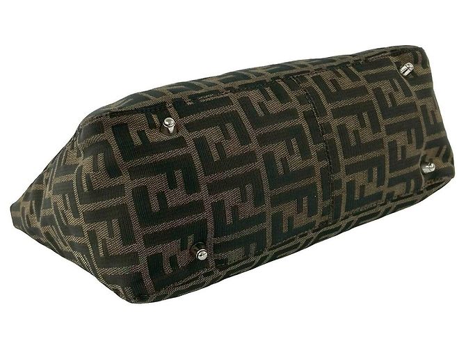 Fendi Zucca Canvas Leder Handtasche Braun - Ansicht 8