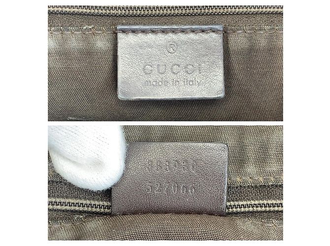Gucci GG Canvas Leder Schultertasche Braun - Ansicht 3
