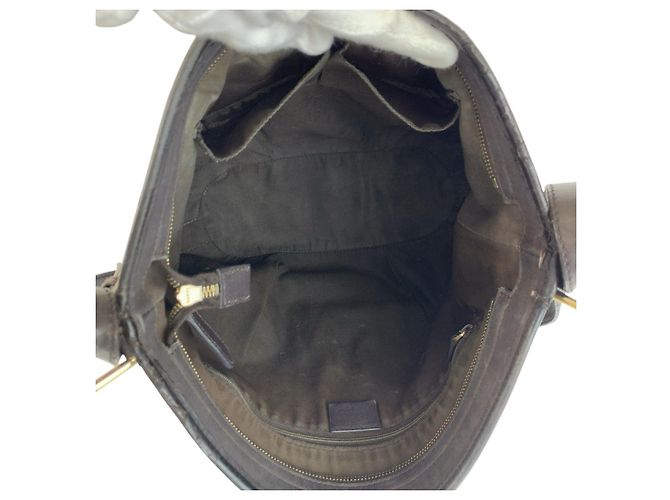 Gucci GG Canvas Leder Schultertasche Braun - Ansicht 9