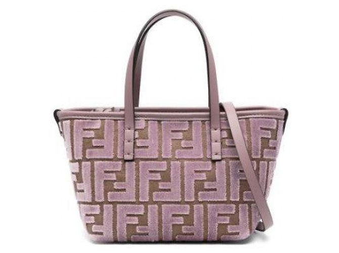 Way Fendi Mini borsa in jacquard di velluto - vista 2