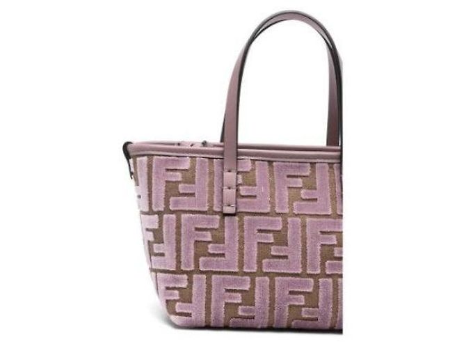 Way Fendi Mini borsa in jacquard di velluto - vista 4