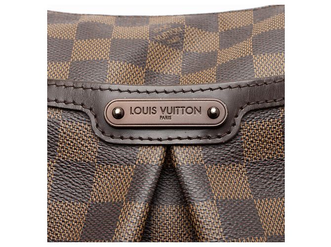 Borsa a tracolla Louis Vuitton Damier Ebene Bloomsbury GM Marrone - vista 9