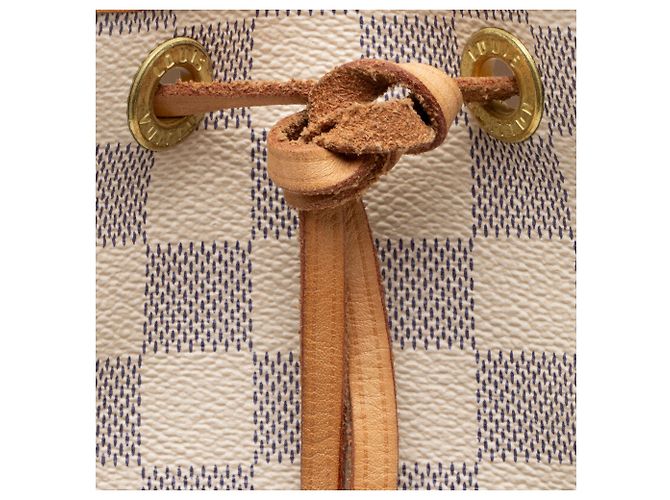 Borsa a Spalla Louis Vuitton Damier Azur Noe BB Blu - vista 10