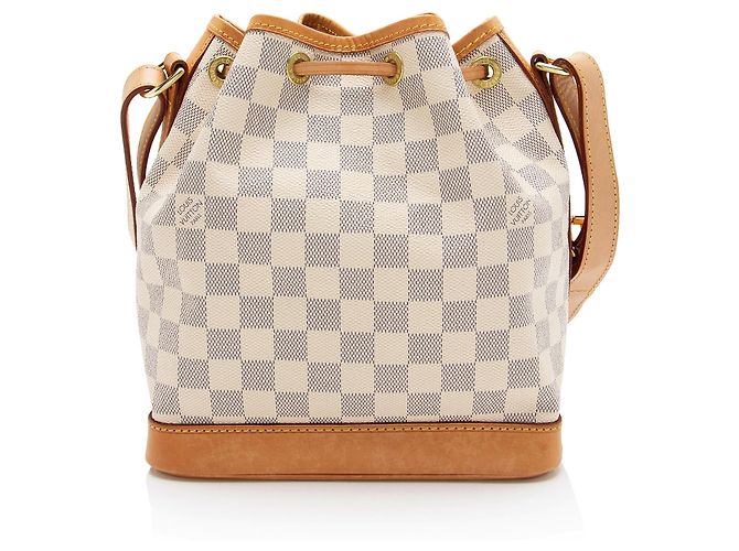 Borsa a Spalla Louis Vuitton Damier Azur Noe BB Blu - vista 3