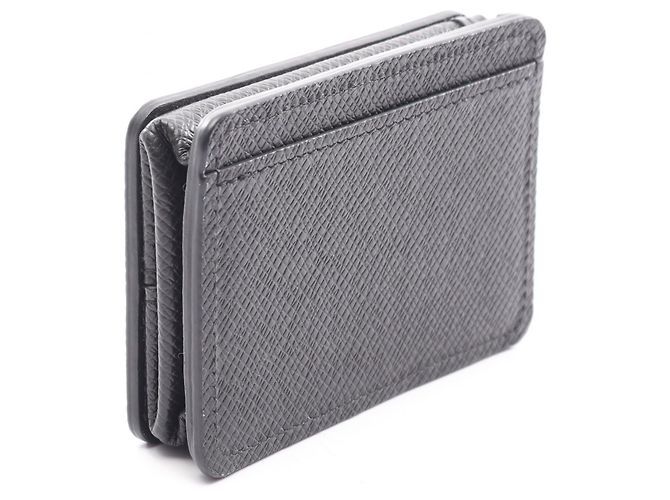 Portafoglio monete Louis Vuitton Taiga Nero - vista 2