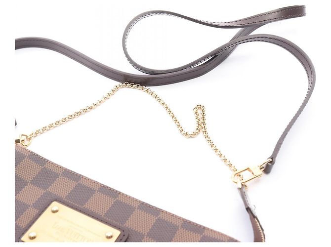 Borsa 2way Louis Vuitton Eva Damier Ebene Coated Canvas Marrone - vista 7