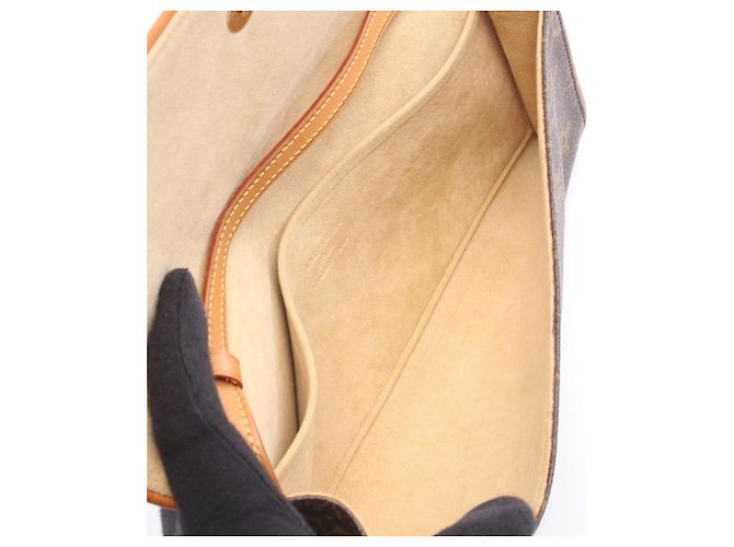 Pochette Twin GM Louis Vuitton Monogram Coated Canvas Borsa a Spalla Marrone - vista 3