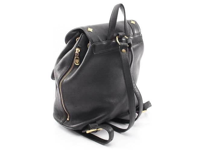 MCM Black Leather Backpack - view 2