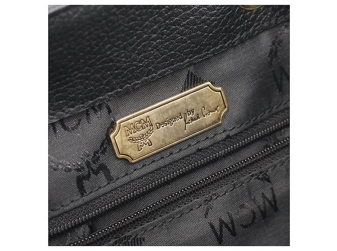 MCM Black Leather Backpack - view 4