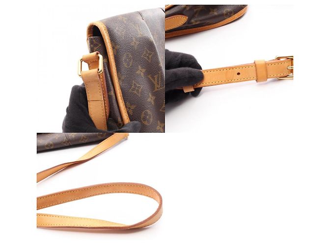 Borsa a tracolla Louis Vuitton Menilmontant MM Monogram Marrone - vista 10