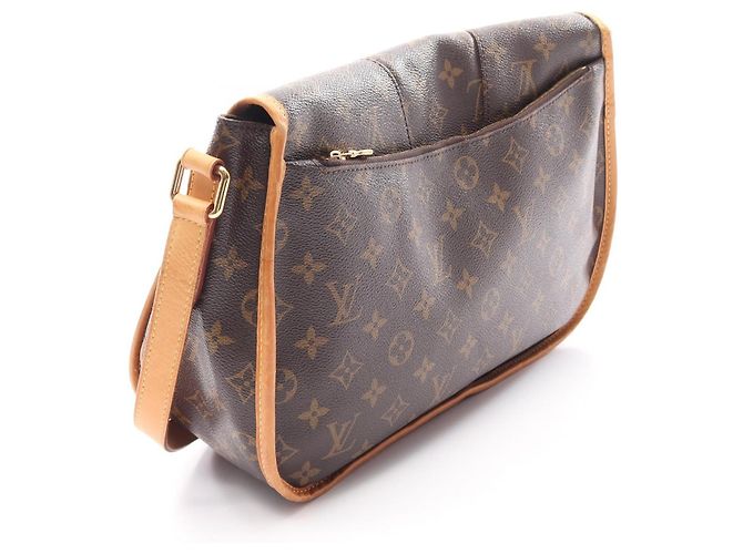 Borsa a tracolla Louis Vuitton Menilmontant MM Monogram Marrone - vista 2