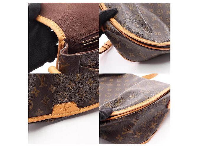 Borsa a tracolla Louis Vuitton Menilmontant MM Monogram Marrone - vista 8
