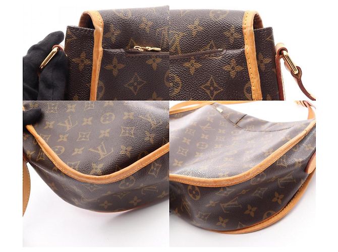 Borsa a tracolla Louis Vuitton Menilmontant MM Monogram Marrone - vista 9