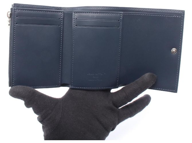 Louis Vuitton Victor Wallet Monogram Shadow Tri Fold Wallet Blue - view 3