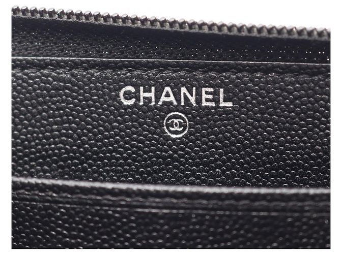 Portafoglio lungo con zip in pelle Caviar Chanel Nero - vista 4