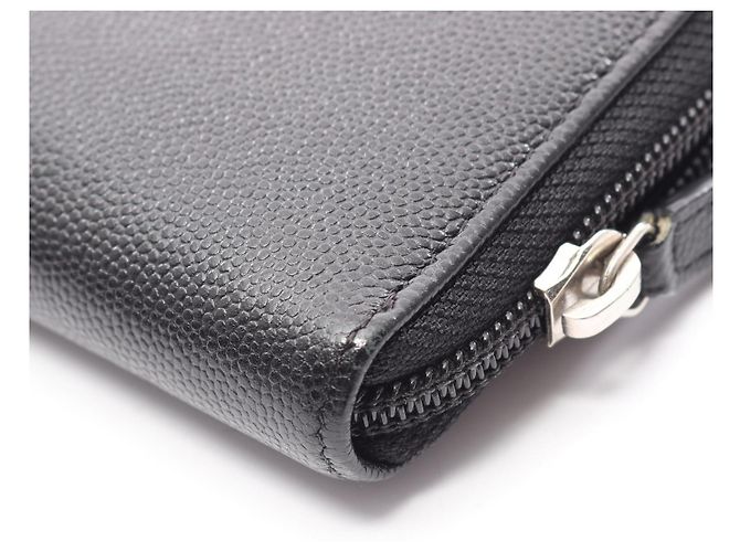 Portafoglio lungo con zip in pelle Caviar Chanel Nero - vista 8
