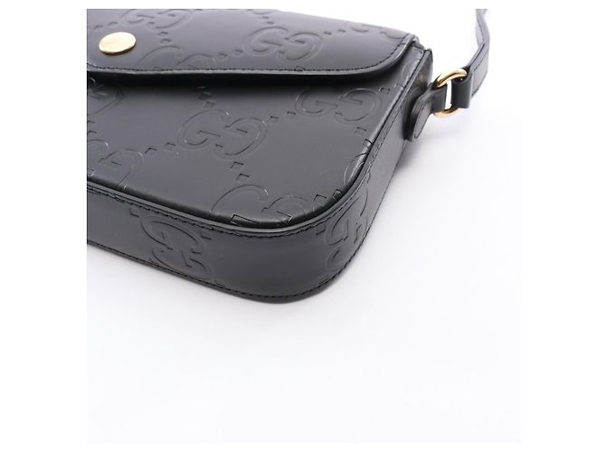 Borsa a tracolla Gucci GG Super Mini in pelle Nero - vista 5