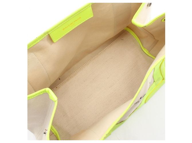 Borsa Balenciaga Navy Cabas S Tote Bag Bianco - vista 3