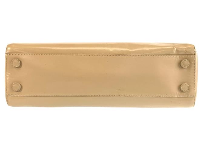 Borsa Tote in pelle Prada Marrone Beige - vista 10