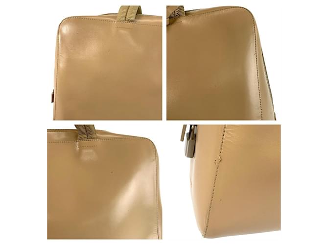 Borsa Tote in pelle Prada Marrone Beige - vista 5