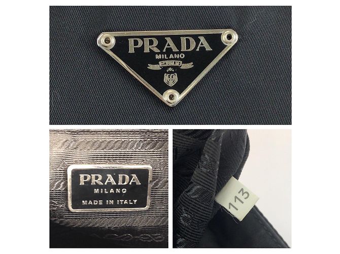 Tote Borsa a tracolla in nylon Tessuto PRADA Nero - vista 4