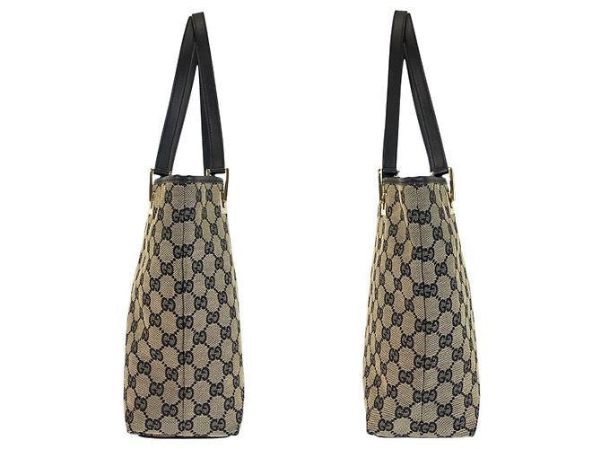 Gucci GG Canvas Leder Tote Bag Schwarz - Ansicht 7