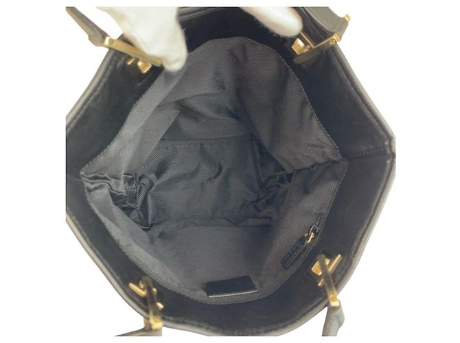 Gucci GG Canvas Leder Tote Bag Schwarz - Ansicht 8