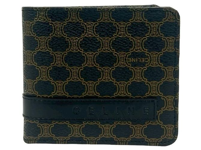 Céline Celine Macadam Canvas Leder Bifold Wallet Braun - Ansicht 2